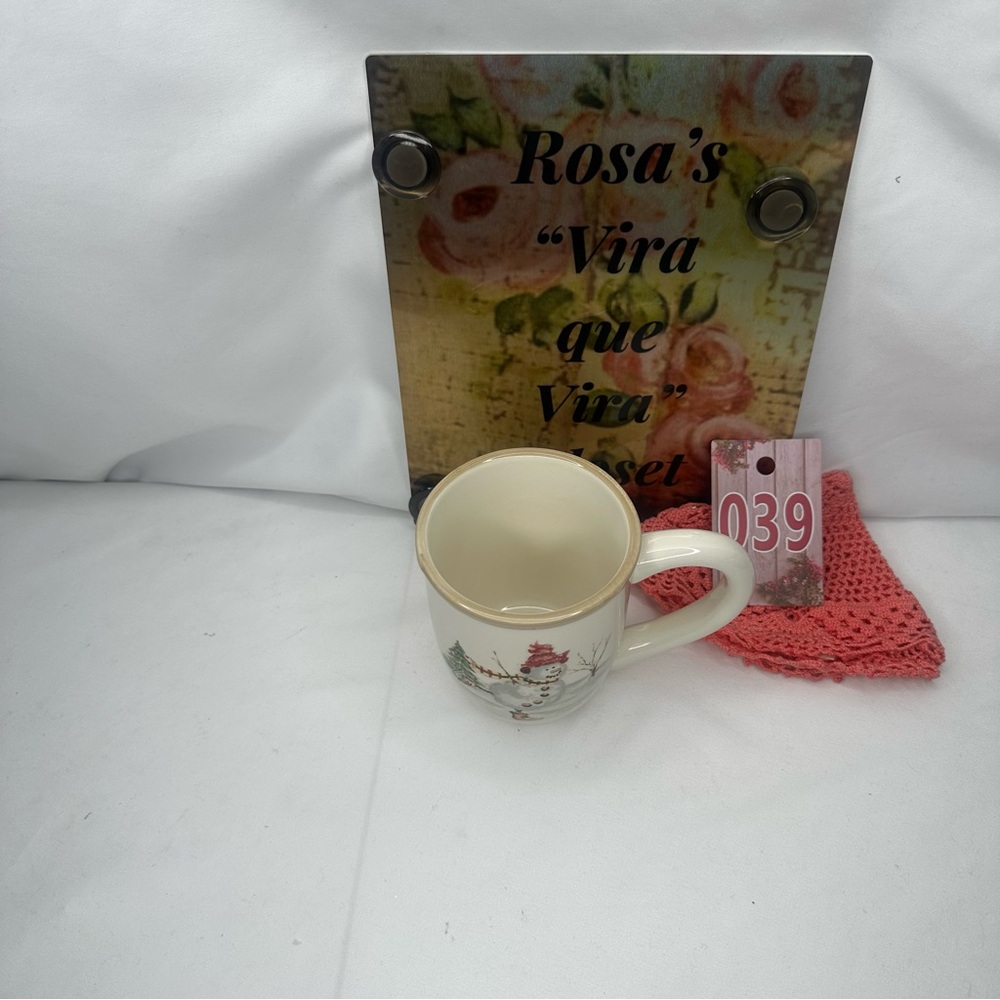 American Atelier Christmas Snowman Ceramic Mug - Picture 2 of 7